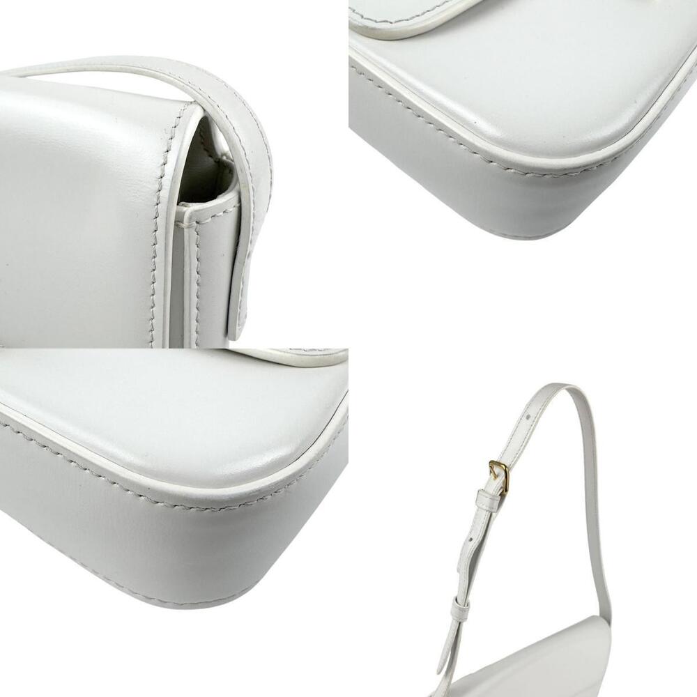 Celine Triomphe Shoulder Bag White Gold Leather - Picture 4 of 4